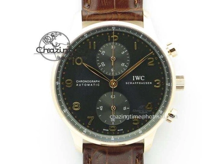 MIROTIME 0425 Practical Portuguese Real PR IW500109 ZF 1:1 Best Edition Black Dial On Black Leather Strap A52010 V 7308